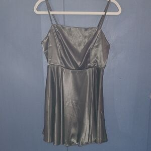 Elegant Black Satin Dress